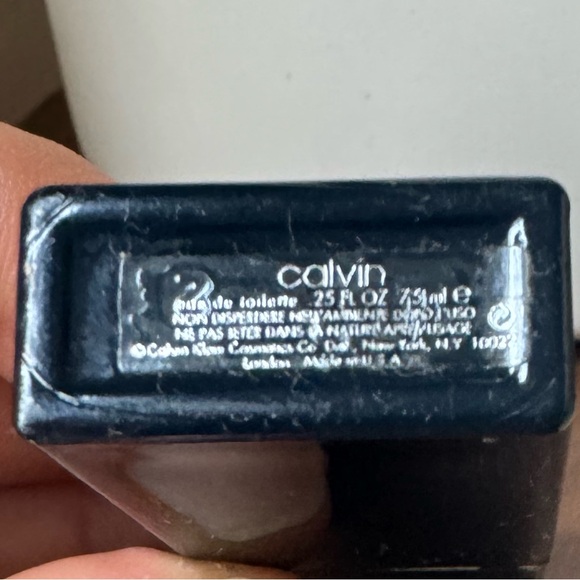 Extremely Rare NWOB - Calvin By Calven Klein 0.25 OZ. EDT Mini - Picture 3 of 4